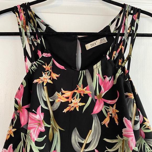 DEX Tropical Black Maxi dress - Picture 3 of 3